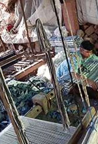 A handloom workspace documented in the village survey